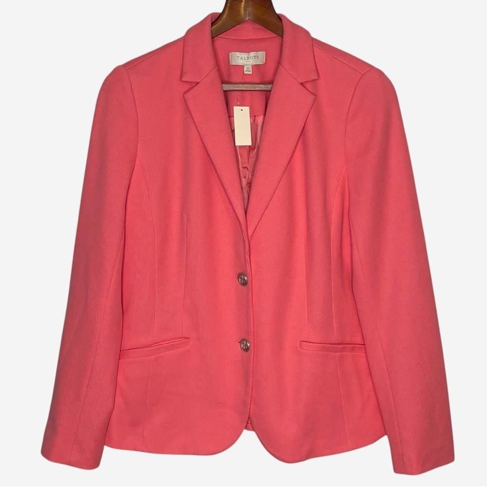 Talbots Coral Blazer with Notched Lapels
